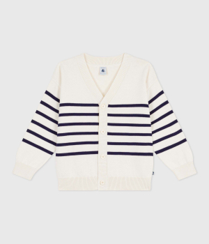 Petit Bateau Kinder-Cardigan aus Baumwolle mit Streifen