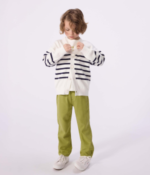 Preview: Petit Bateau Kinder-Cardigan aus Baumwolle mit Streifen