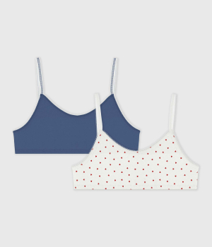 Petit Bateau Set Mädchen-Bustiers mit Herz-Motiv