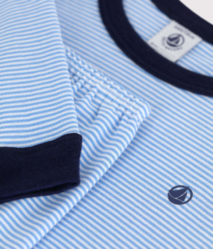 Preview: Petit Bateau Kinder-Pyjama aus Baumwolle mit Streifen