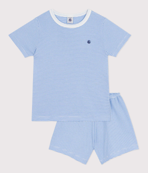 Petit Bateau Kinder-Kurzpyjama aus Baumwolle mit Streifen