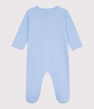 Preview: Petit Bateau Unisex Strampler aus Baumwolle mit Streifen EDNA/MARSHMALLOW