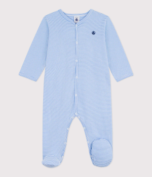 Petit Bateau Unisex Strampler aus Baumwolle mit Streifen EDNA/MARSHMALLOW