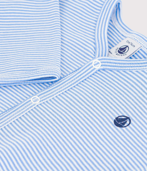 Preview: Petit Bateau Unisex Strampler aus Baumwolle mit Streifen EDNA/MARSHMALLOW