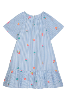 Preview: Danamade Freizeitkleid DJANE in Blue mit Strickerei