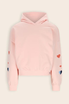 NoNo Hooded Sweater Heart embro Pale Blush Pink