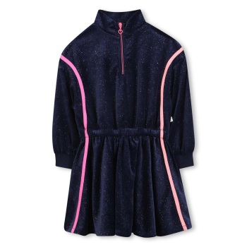 Billiebush Kleid aus glänzendem Samt Blue