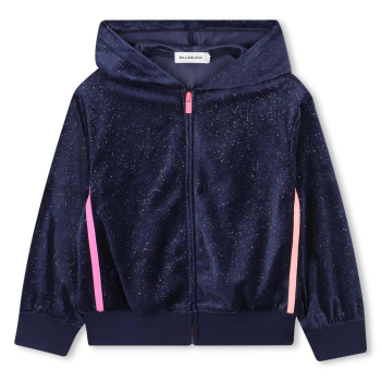 Billiebush Cardigan aus glänzendem Samt Blue