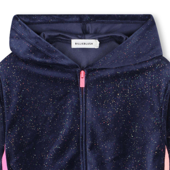 Billiebush Cardigan aus glänzendem Samt Blue