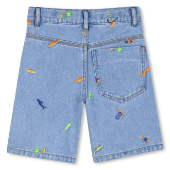 Preview: Billieblush Schorts denim Blau mit Haimotiv