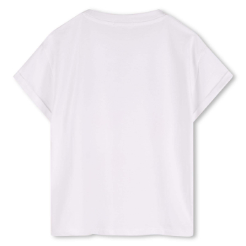 Preview: Billieblush KURZARM T-SHIRT Weiss mit digitalen Illustration