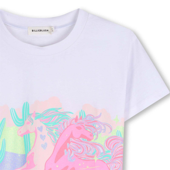 Preview: Billieblush T-SHIRT Weiss mit Pferde Motiv