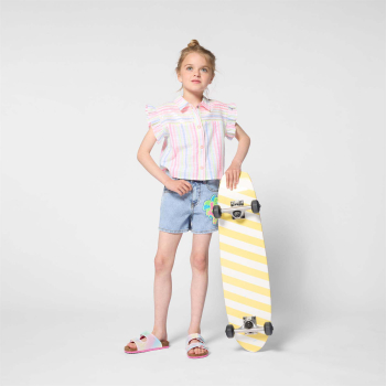 Preview: Billieblush gestreiftes Hemd mit Rüschenärmeln