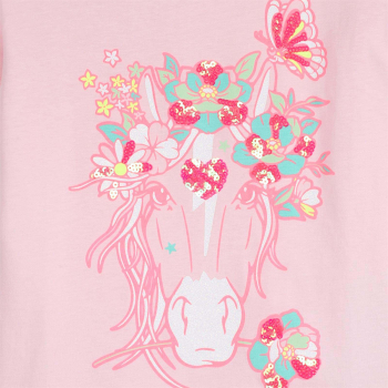 Billieblush KURZARM T-SHIRT Rosa mit Pailletten verziert