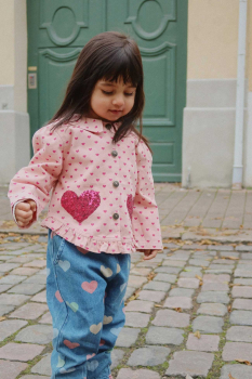 Konges Sløjd MAGOT FRILL Jeanshose gots Bon coeur coloré