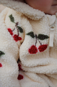 Preview: Konges Sløjd JODY TEDDY outdoor Strampler GRS MA grande cerise