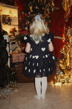 Preview: Konges Sløjd  HEARTLILY Kleid Couer Night Sky
