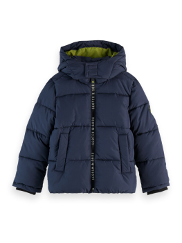 Scotch & Soda Short hooded puffer Jacke NAVY