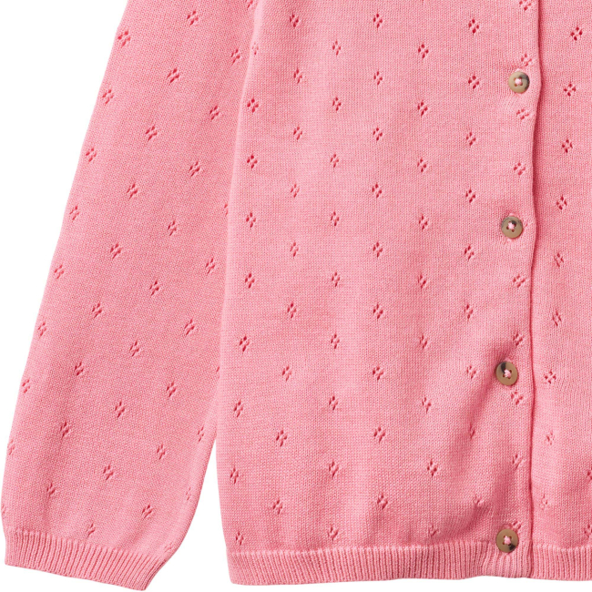 Wheat Baby Knit Cardigan bubblegum
