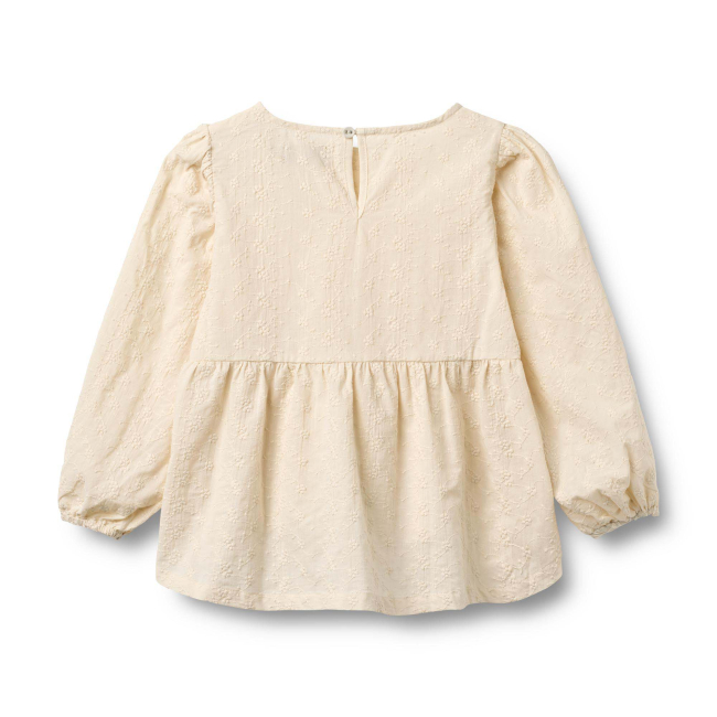 Wheat Mädchen Bluse eggshell mit Broderie Anglaise