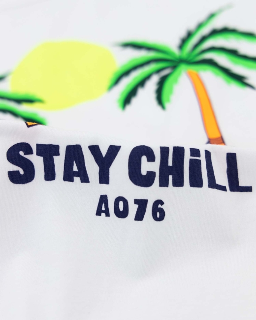 AO76 mat t-shirt stay chill white