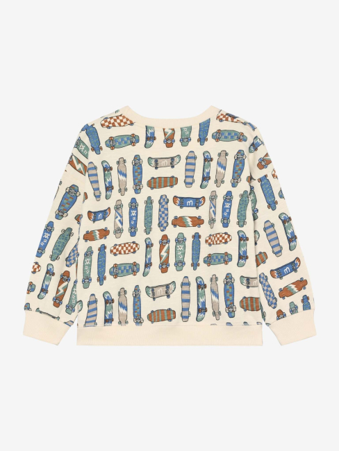 Minymo Sweatshirt LS AOP White Swan