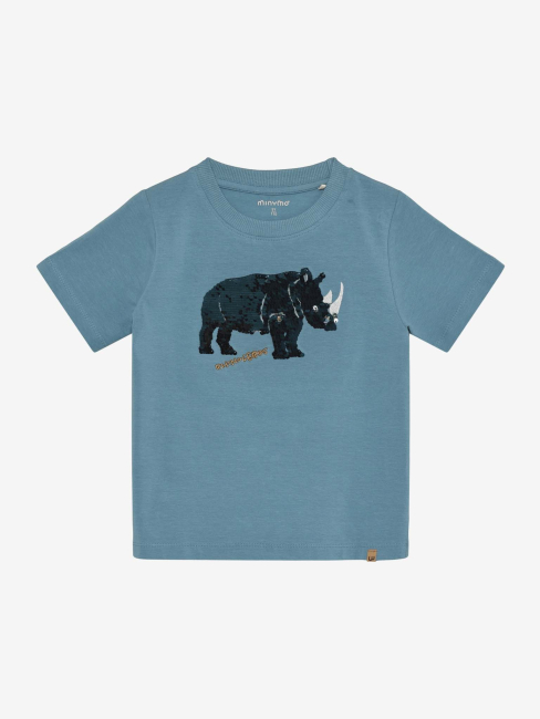 Minymo T-shirt Odyssey Gray mit Wendepailletten