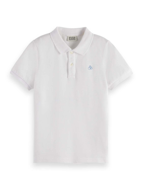 Scotch & Soda CORE Garment Dyed Pique Polo Bright White