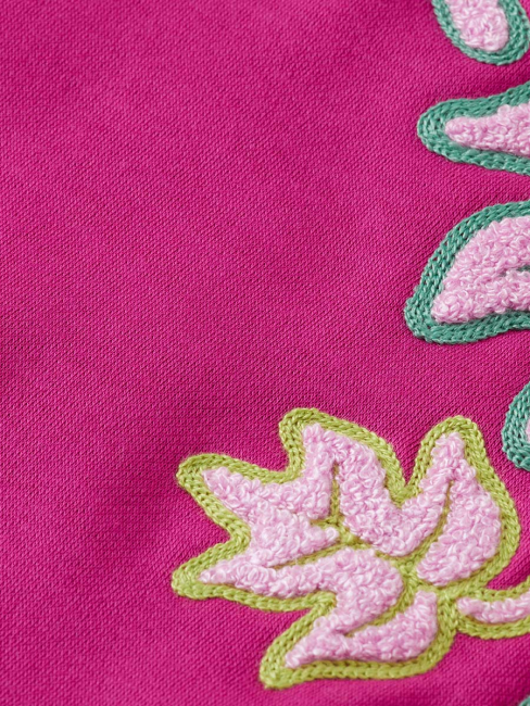 Scotch & Soda Relaxed-fit embroidered sweatshirt DARK PINK