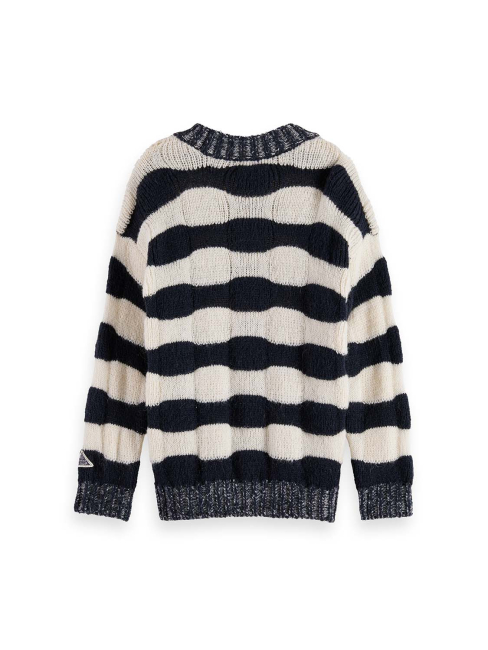 Scotch & Soda Loose-fit chunky Strickpullover NAVY