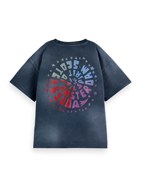 Scotch & Soda Back artwork loosefit Tshirt Carbon