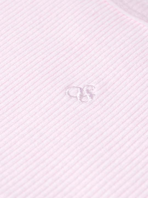 Scotch & Soda Seasonal core ribbed slimfit Tshirt Lilac Snow