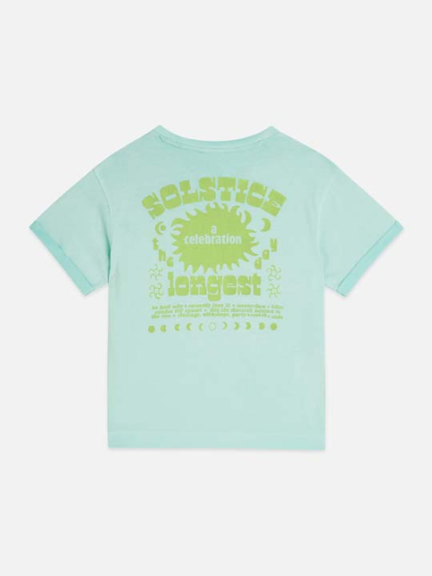 Scotch & Soda Front artwork relaxedfit colddyed Tshirt Opal
