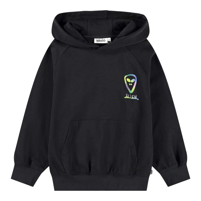 Molo Jungen Hoodie Black Alien-Print