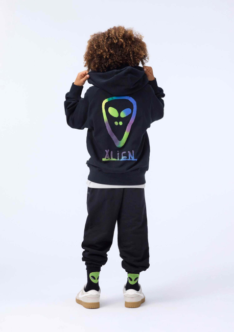 Molo Jungen Hoodie Black Alien-Print