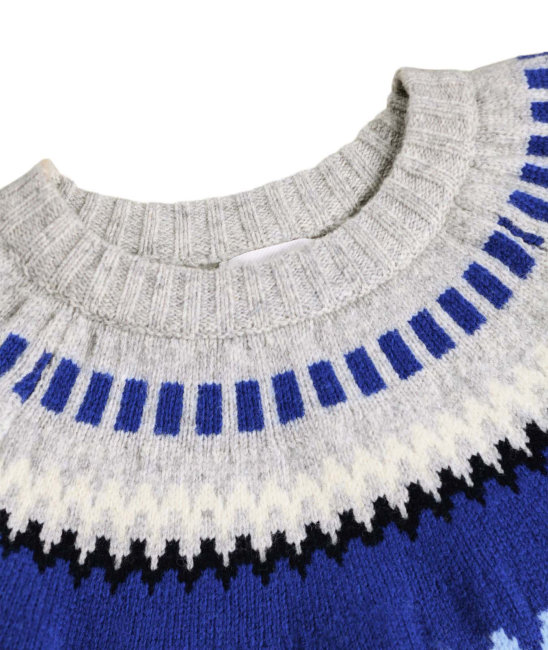 Molo Wollstrickpullover Nordic Blues Baes wool