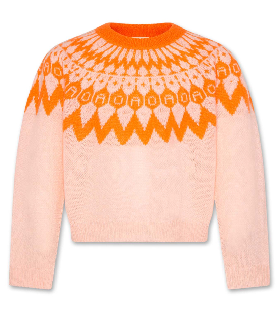 AO76 Strickpullover nam c-neck blend fluo orange