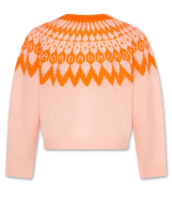 AO76 Strickpullover nam c-neck blend fluo orange