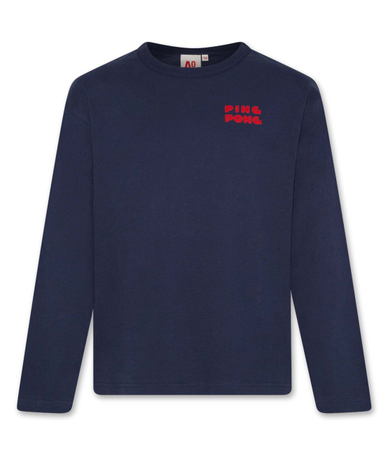 AO76 ben Langarmshirt pingpong indigo