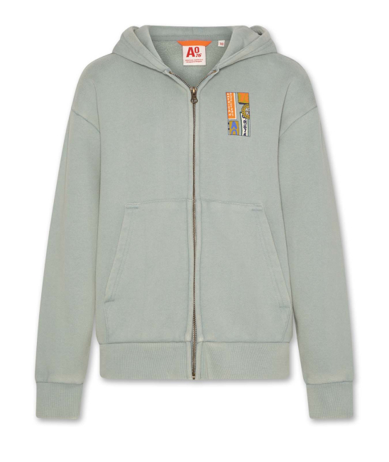 AO76 Hoodie comics light teal