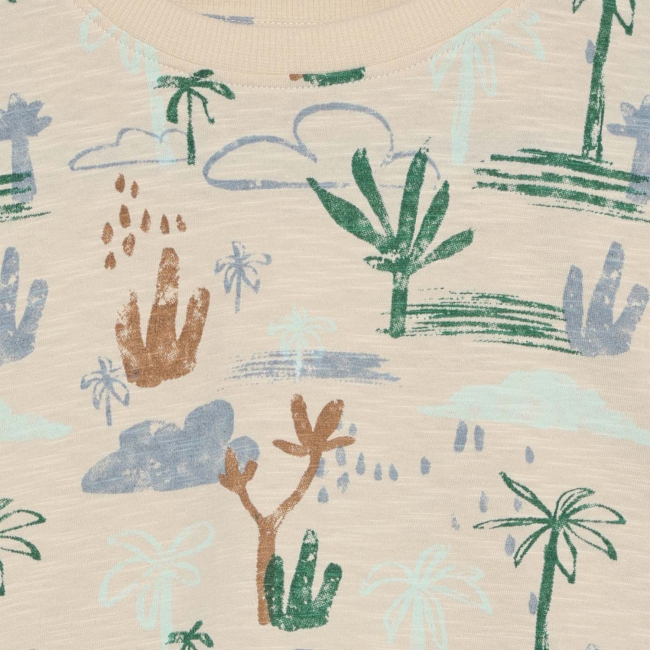 En Fant T-shirt Slub AOP Fog