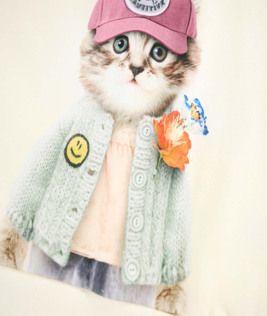 Molo Sweatshirt Maxi Kitty Miauu