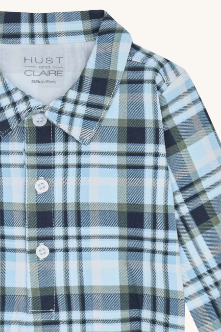 Hust & Claire HCBoye Fall Check Body-Shirt Iron blue