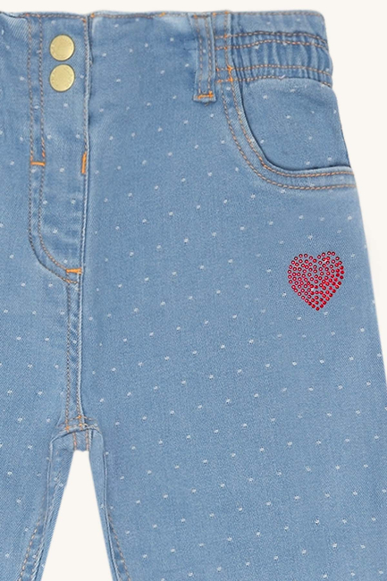 Hust & Claire HCTheresa Dotty denim Hose Blue Denim