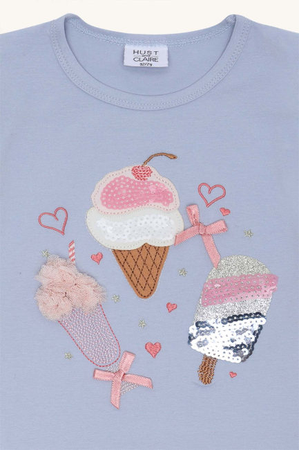 Hust & Claire HCAlma Ice cream T-shirt Zen blue