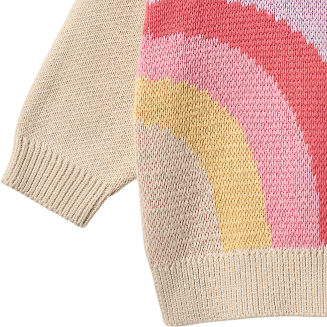 Wheat Baby Jacquard Pullover rainbow