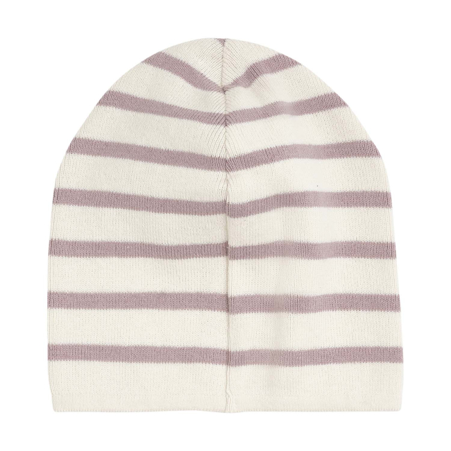 Huttelihut Beanie Stripe Knit Deauville Mauve
