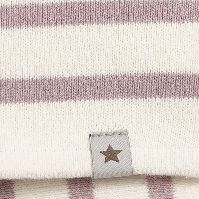 Huttelihut Beanie Stripe Knit Deauville Mauve