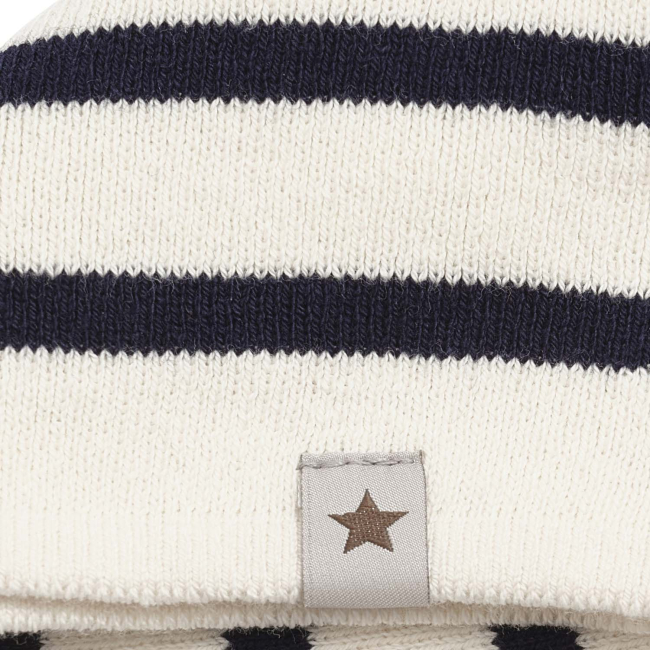 Huttelihut Mütze Stripe Knit Navy Blazer
