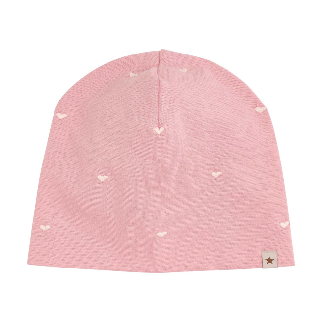 Huttelihut Beanie Rippmütze mit Stickerei  Pale Mauve